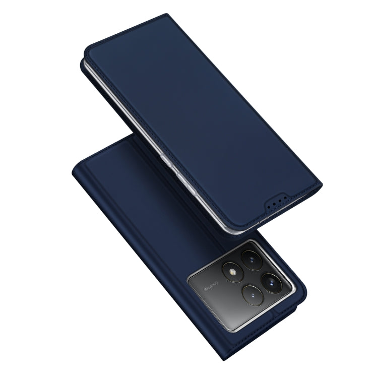 For Xiaomi Poco F6 Pro 5G DUX DUCIS Skin Pro Series Flip Leather Phone Case(Blue) - Xiaomi Cases by DUX DUCIS | Online Shopping South Africa | PMC Jewellery | Buy Now Pay Later Mobicred