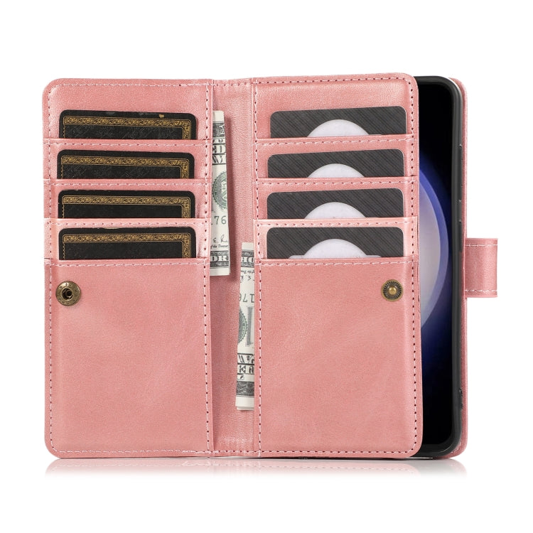 For Samsung Galaxy S24 5G Wristband Card Slot Leather Phone Case(Rose Gold) - Galaxy S24 5G Cases by PMC Jewellery | Online Shopping South Africa | PMC Jewellery | Buy Now Pay Later Mobicred