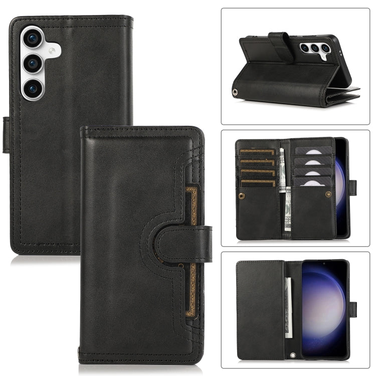 For Samsung Galaxy S24 5G Wristband Card Slot Leather Phone Case(Black) - Galaxy S24 5G Cases by PMC Jewellery | Online Shopping South Africa | PMC Jewellery | Buy Now Pay Later Mobicred