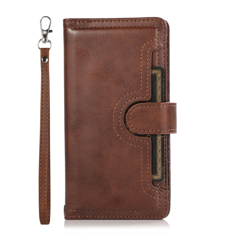 For Samsung Galaxy S24 5G Wristband Card Slot Leather Phone Case(Coffee) - Galaxy S24 5G Cases by PMC Jewellery | Online Shopping South Africa | PMC Jewellery | Buy Now Pay Later Mobicred