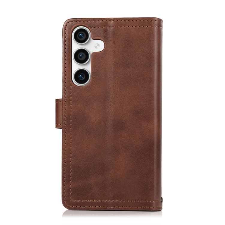 For Samsung Galaxy S24 5G Wristband Card Slot Leather Phone Case(Coffee) - Galaxy S24 5G Cases by PMC Jewellery | Online Shopping South Africa | PMC Jewellery | Buy Now Pay Later Mobicred