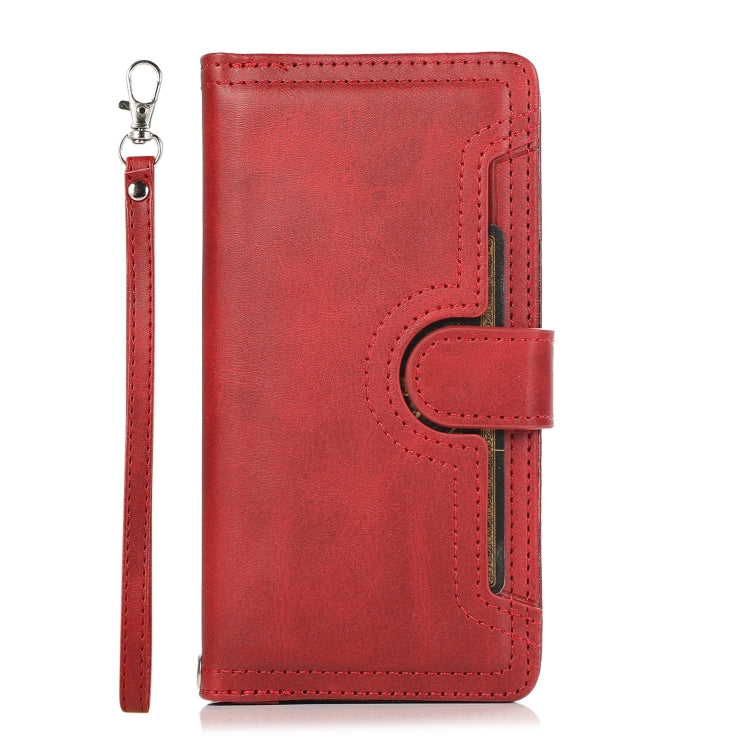 For Samsung Galaxy S24+ 5G Wristband Card Slot Leather Phone Case(Red) - Galaxy S24+ 5G Cases by PMC Jewellery | Online Shopping South Africa | PMC Jewellery | Buy Now Pay Later Mobicred