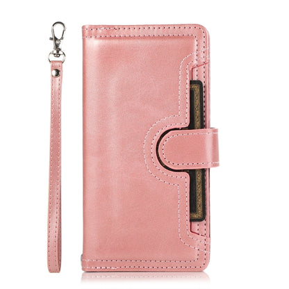 For Samsung Galaxy S24+ 5G Wristband Card Slot Leather Phone Case(Rose Gold) - Galaxy S24+ 5G Cases by PMC Jewellery | Online Shopping South Africa | PMC Jewellery | Buy Now Pay Later Mobicred