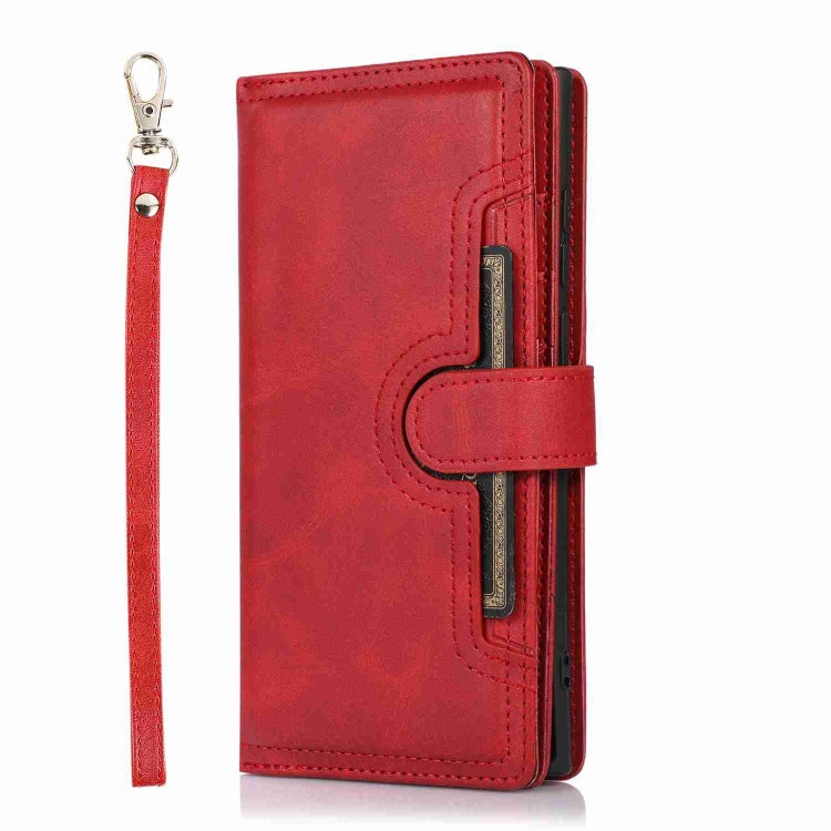 For Samsung Galaxy S24 Ultra 5G Wristband Card Slot Leather Phone Case(Red) - Galaxy S24 Ultra 5G Cases by PMC Jewellery | Online Shopping South Africa | PMC Jewellery | Buy Now Pay Later Mobicred