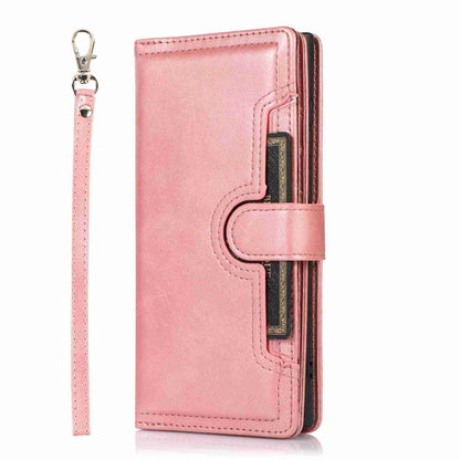 For Samsung Galaxy S24 Ultra 5G Wristband Card Slot Leather Phone Case(Rose Gold) - Galaxy S24 Ultra 5G Cases by PMC Jewellery | Online Shopping South Africa | PMC Jewellery | Buy Now Pay Later Mobicred