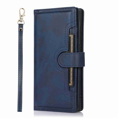 For Samsung Galaxy S24 Ultra 5G Wristband Card Slot Leather Phone Case(Blue) - Galaxy S24 Ultra 5G Cases by PMC Jewellery | Online Shopping South Africa | PMC Jewellery | Buy Now Pay Later Mobicred