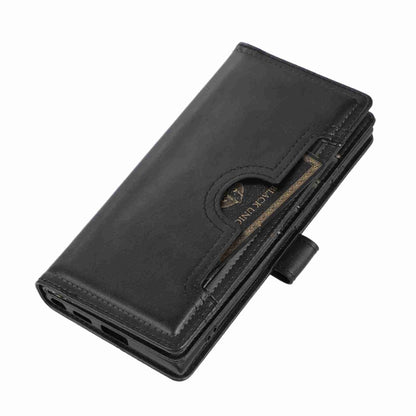 For Samsung Galaxy S24 Ultra 5G Wristband Card Slot Leather Phone Case(Black) - Galaxy S24 Ultra 5G Cases by PMC Jewellery | Online Shopping South Africa | PMC Jewellery | Buy Now Pay Later Mobicred