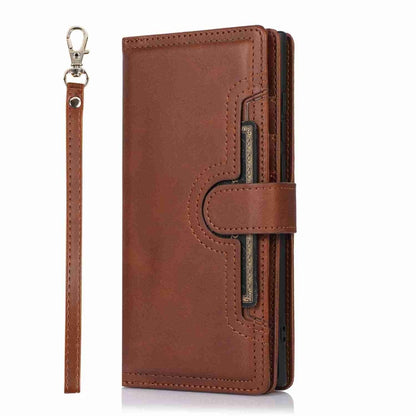 For Samsung Galaxy S24 Ultra 5G Wristband Card Slot Leather Phone Case(Coffee) - Galaxy S24 Ultra 5G Cases by PMC Jewellery | Online Shopping South Africa | PMC Jewellery | Buy Now Pay Later Mobicred