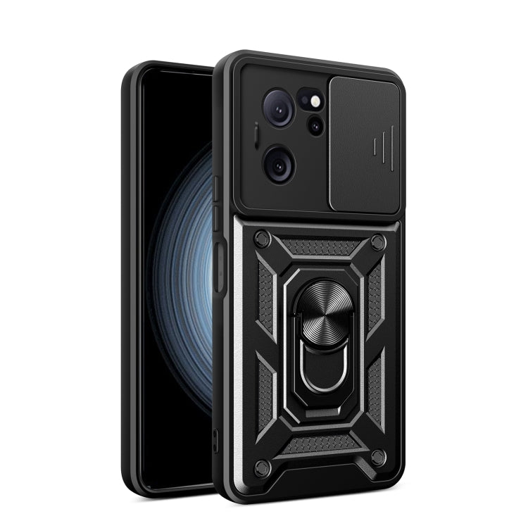 For Xiaomi Redmi K60 Ultra 5G Sliding Camera Cover Design TPU Hybrid PC Phone Case(Black) - Redmi K60 Ultra Cases by PMC Jewellery | Online Shopping South Africa | PMC Jewellery | Buy Now Pay Later Mobicred