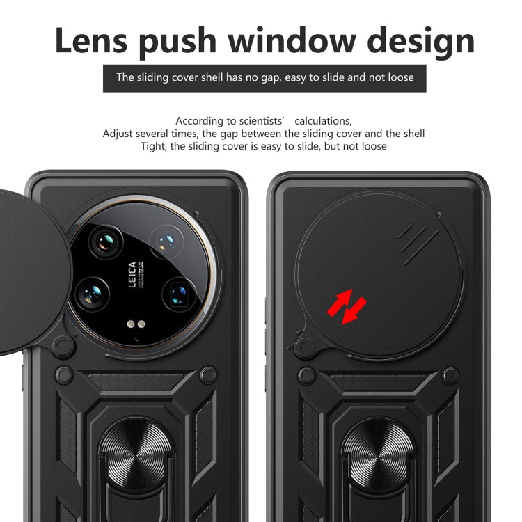 For Xiaomi 14 Ultra Sliding Camera Cover Design TPU Hybrid PC Phone Case(Silver) - free shipping - PMC TechLife - Order now!