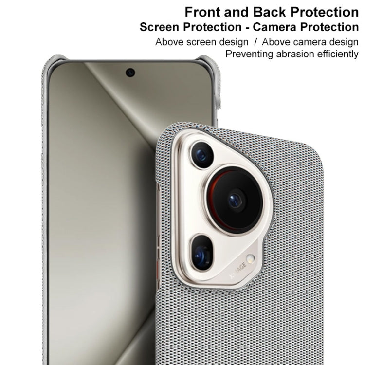 For Huawei Pura 70 Ultra imak Ruiyi Series Cloth Texture PU + PC Phone Case(Light Grey) - Huawei Cases by imak | Online Shopping South Africa | PMC Jewellery | Buy Now Pay Later Mobicred