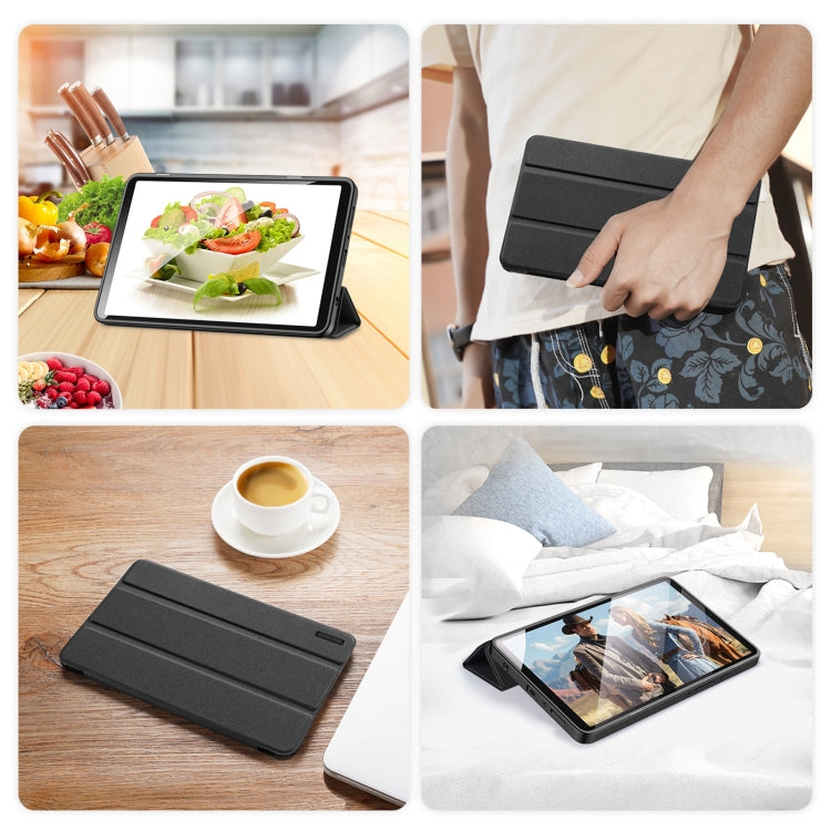 For Samsung Galaxy Tab A9 DUX DUCIS Domo Series Magnetic Flip Leather Tablet Case(Black) - Galaxy Tab A9 by DUX DUCIS | Online Shopping South Africa | PMC Jewellery | Buy Now Pay Later Mobicred