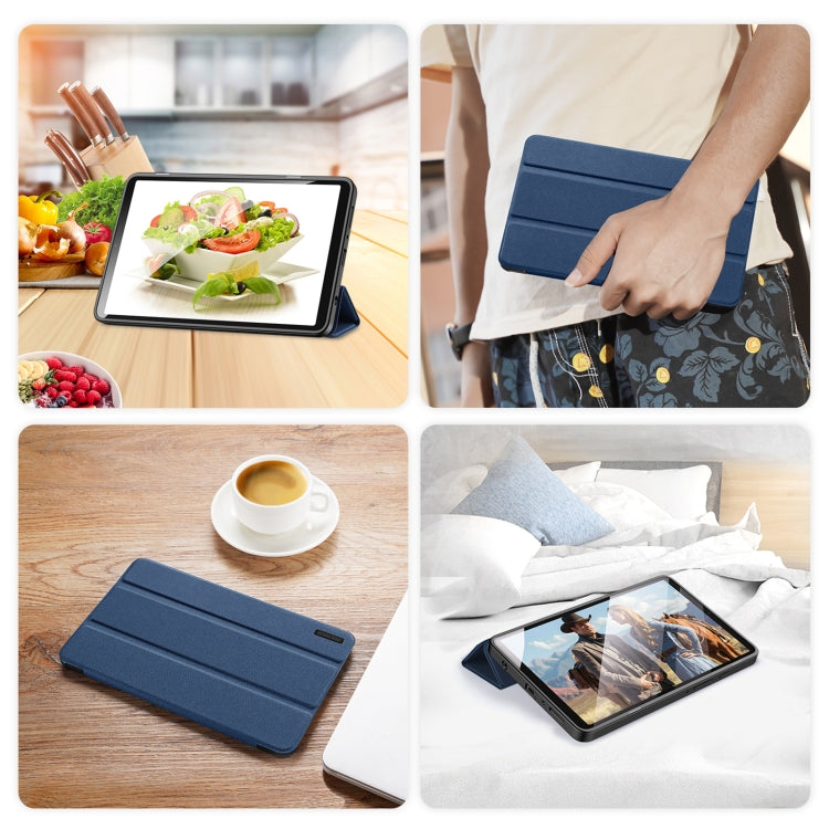 For Samsung Galaxy Tab A9 DUX DUCIS Domo Series Magnetic Flip Leather Tablet Case(Blue) - Galaxy Tab A9 by DUX DUCIS | Online Shopping South Africa | PMC Jewellery | Buy Now Pay Later Mobicred