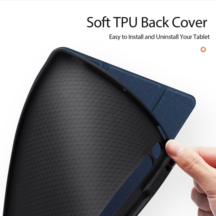 For Samsung Galaxy Tab S10+ DUX DUCIS Domo Series Magnetic Flip Leather Tablet Case(Blue) - free shipping - PMC Jewellery - Order now!