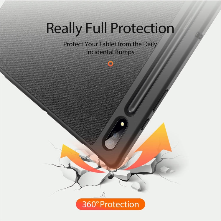 For Samsung Galaxy Tab S10 Ultra DUX DUCIS Domo Series Magnetic Flip Leather Tablet Case(Black) - free shipping - PMC Jewellery - Order now!