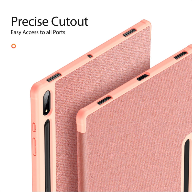 For Samsung Galaxy Tab S10 Ultra DUX DUCIS Domo Series Magnetic Flip Leather Tablet Case(Pink) - Other Galaxy Tab PC by DUX DUCIS | Online Shopping South Africa | PMC Jewellery | Buy Now Pay Later Mobicred