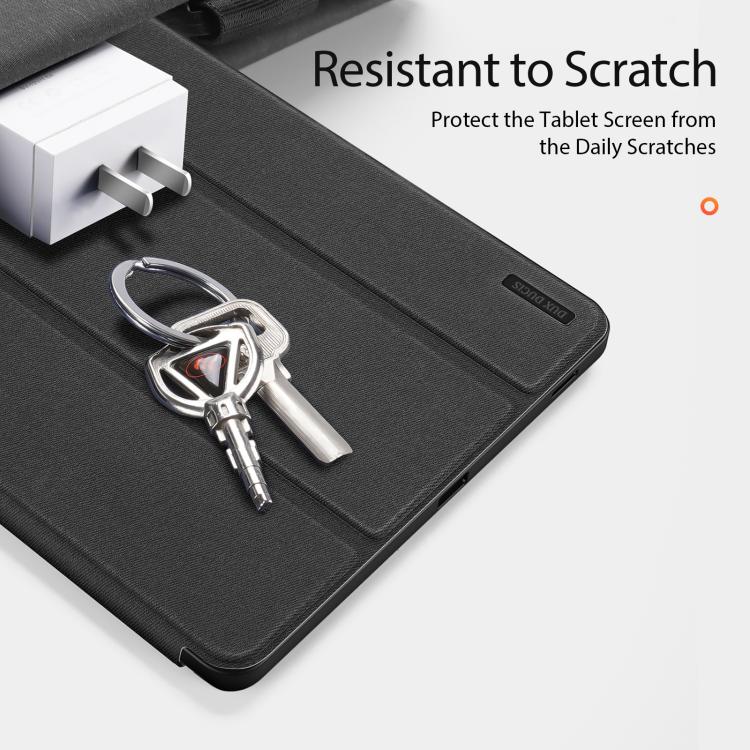 For Samsung Galaxy Tab S10 FE+ DUX DUCIS Domo Series Magnetic Flip Leather Tablet Case(Black) - free shipping - PMc TechLife - Order now!