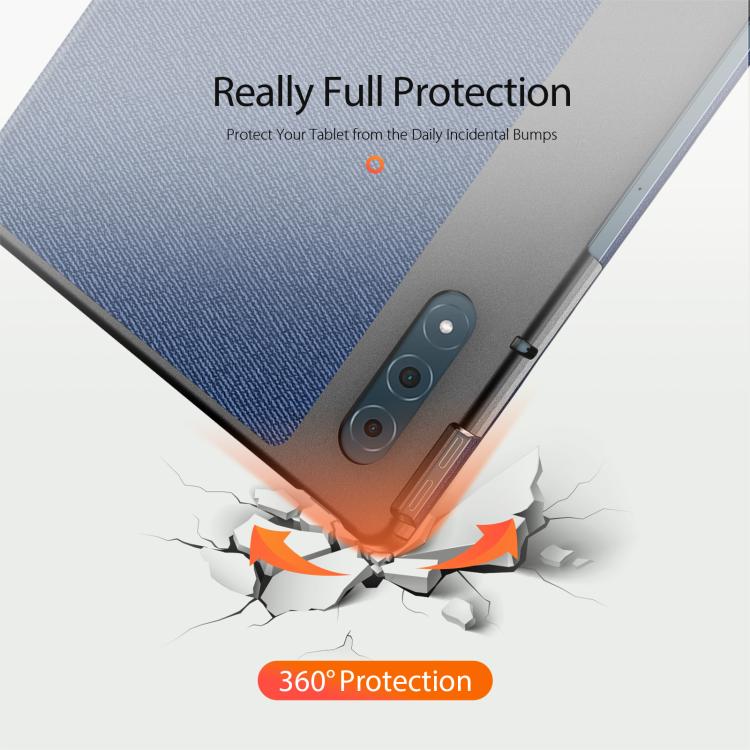 For Lenovo Yoga Tab Plus DUX DUCIS Domo Series Magnetic Flip Leather Tablet Case(Blue) - free shipping - PMc TechLife - Order now!