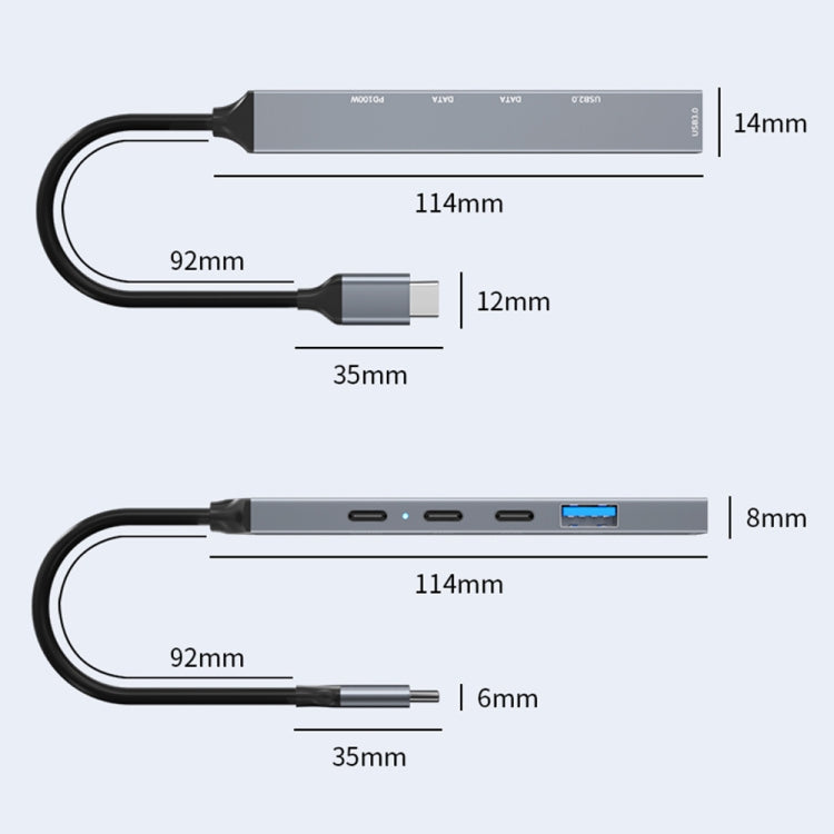 ADS-809 PD 100W 5 in 1 USB-C / Type-C Port Multifunctional Docking Station - USB HUB by PMC Jewellery | Online Shopping South Africa | PMC Jewellery | Buy Now Pay Later Mobicred