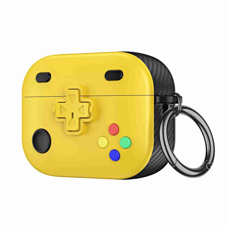 For AirPods Pro 2 Game Console Shape Wireless Earphones Protective Case(Yellow) - For AirPods Pro 2 by PMC Jewellery | Online Shopping South Africa | PMC Jewellery | Buy Now Pay Later Mobicred