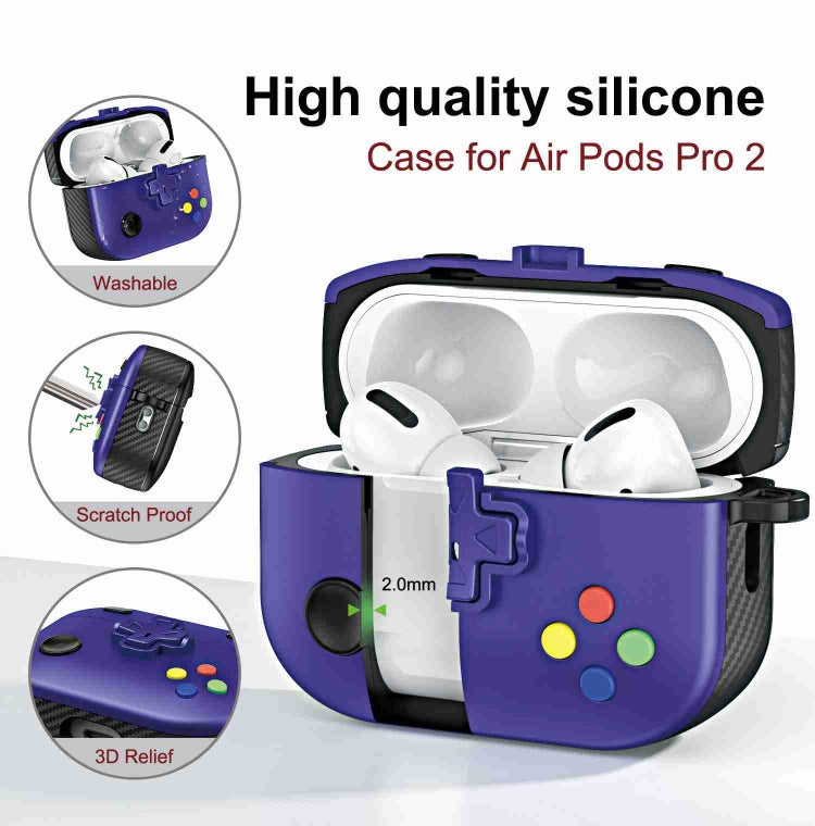 For AirPods Pro 2 Game Console Shape Wireless Earphones Protective Case(Red) - For AirPods Pro 2 by PMC Jewellery | Online Shopping South Africa | PMC Jewellery | Buy Now Pay Later Mobicred