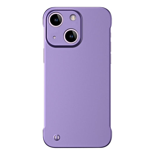 For iPhone 14 Plus Frameless Metallic Paint Hybrid PC Phone Case(Deep Purple) - iPhone 14 Plus Cases by PMC Jewellery | Online Shopping South Africa | PMC Jewellery | Buy Now Pay Later Mobicred