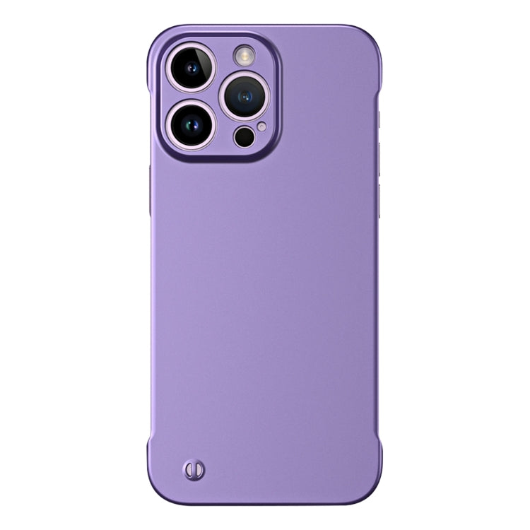 For iPhone 14 Pro Max Frameless Metallic Paint Hybrid PC Phone Case(Deep Purple) - iPhone 14 Pro Max Cases by PMC Jewellery | Online Shopping South Africa | PMC Jewellery | Buy Now Pay Later Mobicred