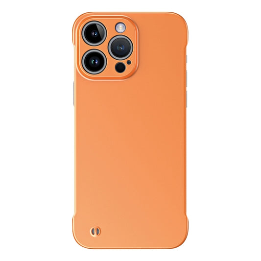 For iPhone 13 Pro Frameless Metallic Paint Hybrid PC Phone Case(Orange) - iPhone 13 Pro Cases by PMC Jewellery | Online Shopping South Africa | PMC Jewellery | Buy Now Pay Later Mobicred