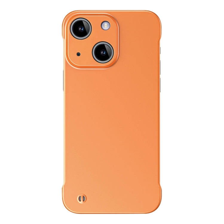 For iPhone 13 Frameless Metallic Paint Hybrid PC Phone Case(Orange) - iPhone 13 Cases by PMC Jewellery | Online Shopping South Africa | PMC Jewellery | Buy Now Pay Later Mobicred