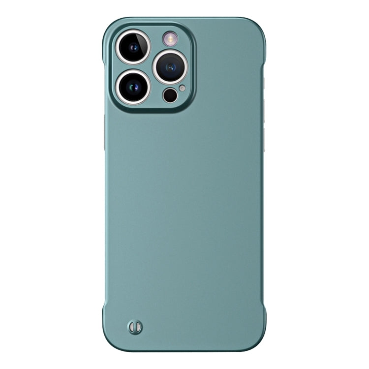 For iPhone 12 Pro Max Frameless Metallic Paint Hybrid PC Phone Case(Green) - iPhone 12 Pro Max Cases by PMC Jewellery | Online Shopping South Africa | PMC Jewellery | Buy Now Pay Later Mobicred