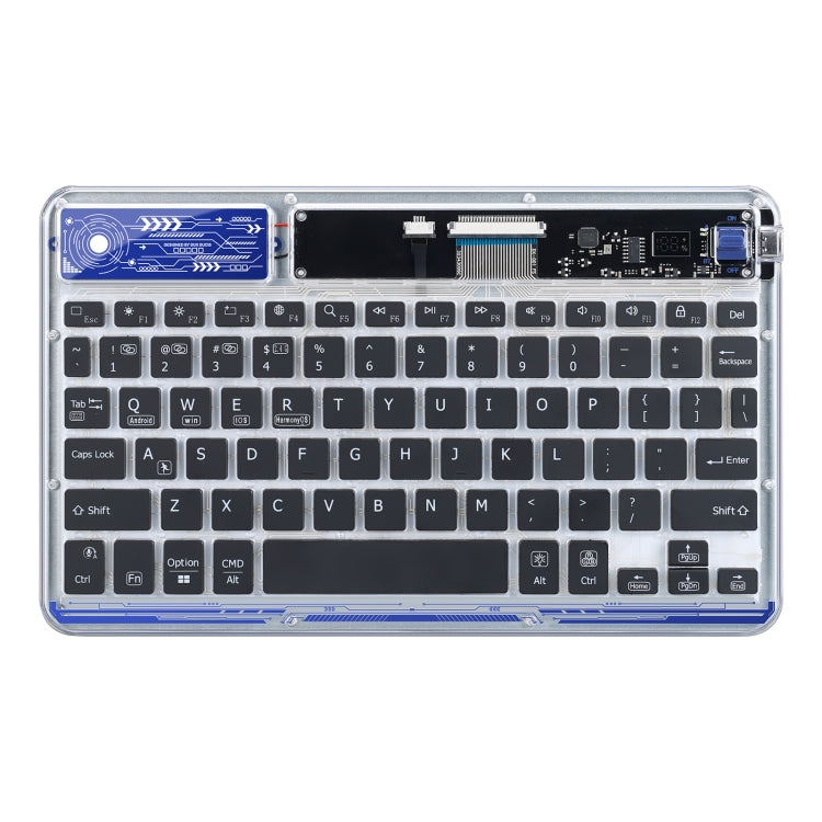 DUX DUCIS CK Series Crystal Transparent Wireless Bluetooth Keyboard - Universal Keyboard by DUX DUCIS | Online Shopping South Africa | PMC Jewellery