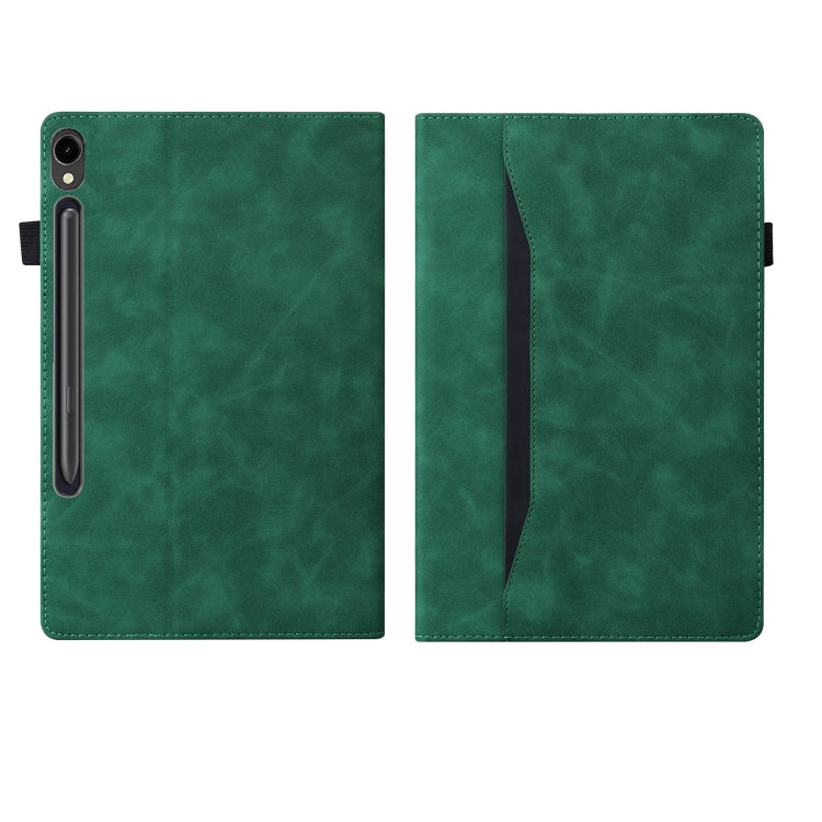 For Samsung Galaxy Tab S9 FE Splicing Shockproof Leather Tablet Case(Green) - Galaxy Tab S9 FE by PMC Jewellery | Online Shopping South Africa | PMC Jewellery | Buy Now Pay Later Mobicred