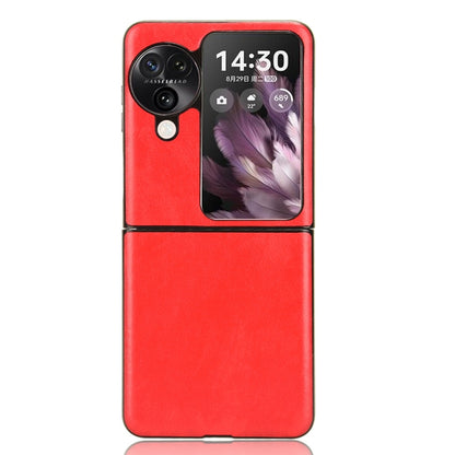 For OPPO Find N3 Flip Litchi Texture Back Cover Phone Case(Red) - Find N3 Flip Cases by PMC Jewellery | Online Shopping South Africa | PMC Jewellery | Buy Now Pay Later Mobicred