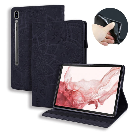 For Samsung Galaxy Tab S9 FE Calf Texture Embossed Leather Tablet Case(Black) - Galaxy Tab S9 FE by PMC Jewellery | Online Shopping South Africa | PMC Jewellery | Buy Now Pay Later Mobicred