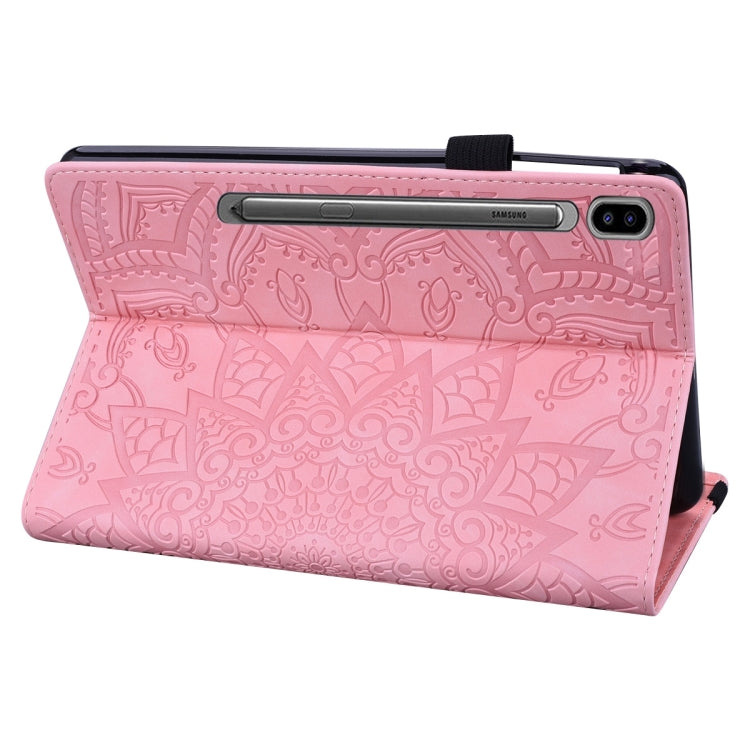 For Samsung Galaxy Tab S9 FE Calf Texture Embossed Leather Tablet Case(Pink) - Galaxy Tab S9 FE by PMC Jewellery | Online Shopping South Africa | PMC Jewellery | Buy Now Pay Later Mobicred