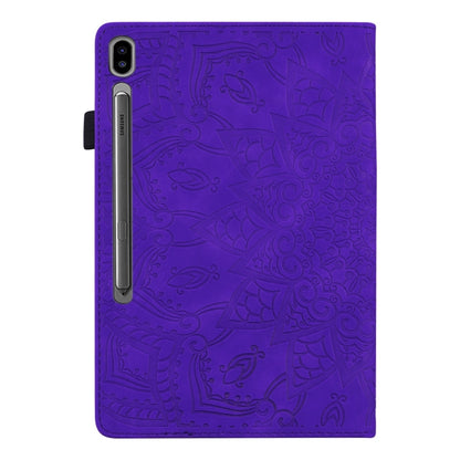 For Samsung Galaxy Tab S9 FE Calf Texture Embossed Leather Tablet Case(Purple) - Galaxy Tab S9 FE by PMC Jewellery | Online Shopping South Africa | PMC Jewellery | Buy Now Pay Later Mobicred