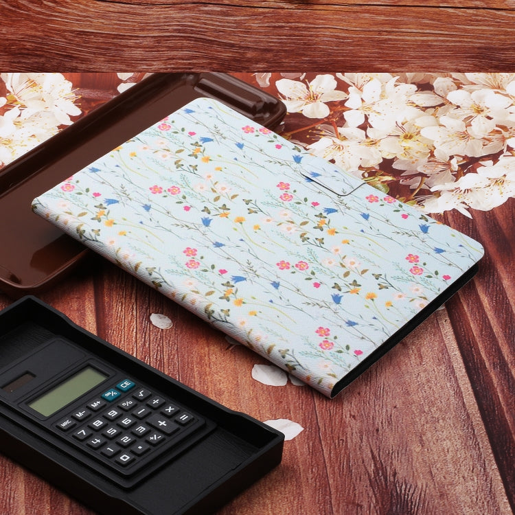 For Samsung Galaxy Tab A9 Flower Pattern Horizontal Flip PU Tablet Case with Sleep / Wake-up Function(Small Floral) - Galaxy Tab A9 by PMC TechLife | Online Shopping South Africa | PMC TechLife