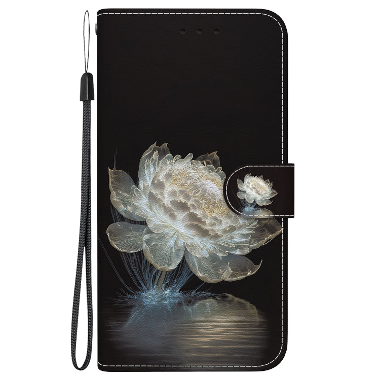 For Google Pixel 9 Crystal Texture Colored Drawing Leather Phone Case(Crystal Peony) - Google Cases by PMC TechLife | Online Shopping South Africa | PMC TechLife | Buy Now Pay Later Mobicred
