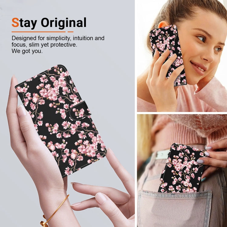 For Google Pixel 9 Crystal Texture Colored Drawing Leather Phone Case(Plum Bossom) - Google Cases by PMC Jewellery | Online Shopping South Africa | PMC Jewellery | Buy Now Pay Later Mobicred