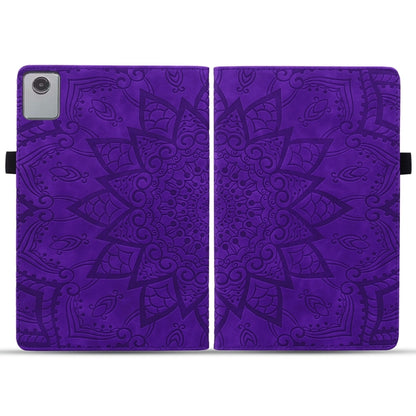 For Lenovo Tab M11 / Xiaoxin Pad 11 2024 Calf Texture Embossed Leather Tablet Case(Purple) - Lenovo by PMC Jewellery | Online Shopping South Africa | PMC Jewellery | Buy Now Pay Later Mobicred