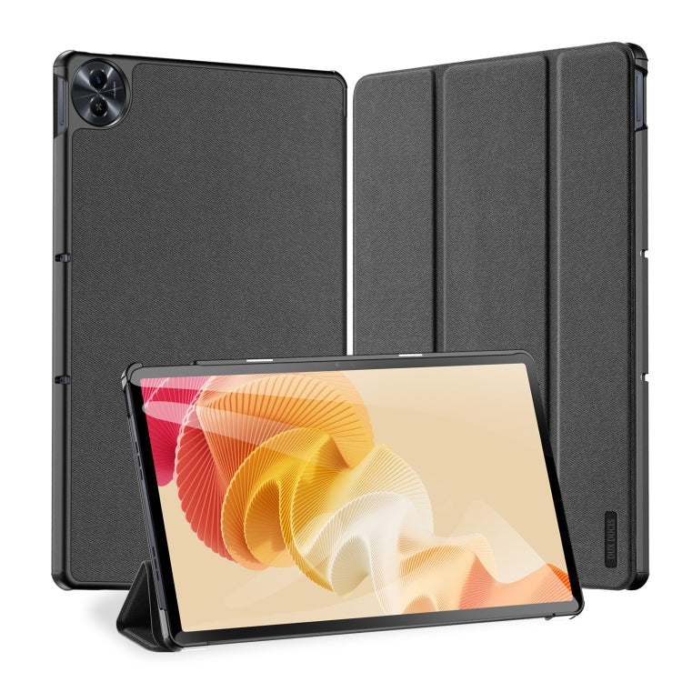 For Realme Pad 2 11.5 DUX DUCIS Domo Series Magnetic Flip Leather Tablet Case(Black) - Realme by DUX DUCIS | Online Shopping South Africa | PMC Jewellery | Buy Now Pay Later Mobicred