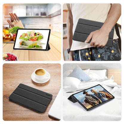 For Realme Pad 2 11.5 DUX DUCIS Domo Series Magnetic Flip Leather Tablet Case(Black) - Realme by DUX DUCIS | Online Shopping South Africa | PMC Jewellery | Buy Now Pay Later Mobicred