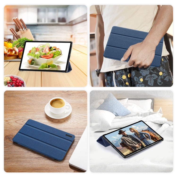 For Realme Pad 2 11.5 DUX DUCIS Domo Series Magnetic Flip Leather Tablet Case(Blue) - Realme by DUX DUCIS | Online Shopping South Africa | PMC Jewellery | Buy Now Pay Later Mobicred