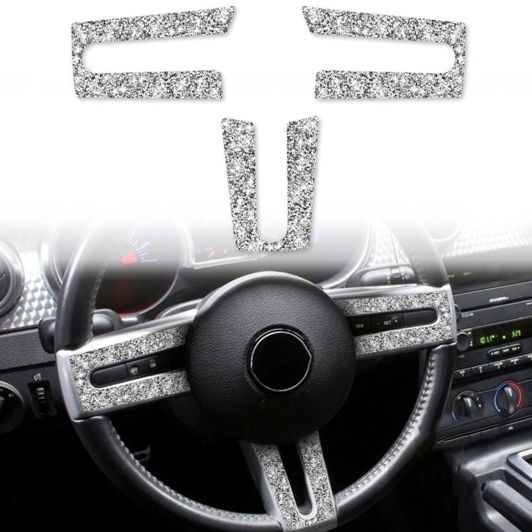 For Ford Mustang 2005-2009 3 in 1 Car Steering Wheel Diamond Decorative Sticker, Left Drive - Car Interior Mouldings by PMC Jewellery | Online Shopping South Africa | PMC Jewellery | Buy Now Pay Later Mobicred