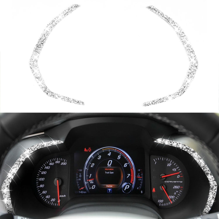 For Chevrolet Corvette C7 2014-2019 2 in 1 Car Dashboard Frame Diamond Decorative Sticker, Left Drive - Car Interior Mouldings by PMC Jewellery | Online Shopping South Africa | PMC Jewellery | Buy Now Pay Later Mobicred