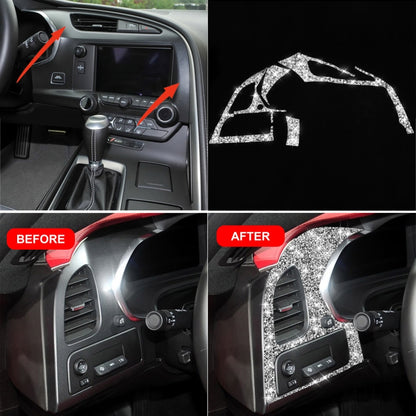 For Chevrolet Corvette C7 2014-2019 Car Left Air Outlet Panel Diamond Decorative Sticker, Left Drive - Car Interior Mouldings by PMC Jewellery | Online Shopping South Africa | PMC Jewellery | Buy Now Pay Later Mobicred