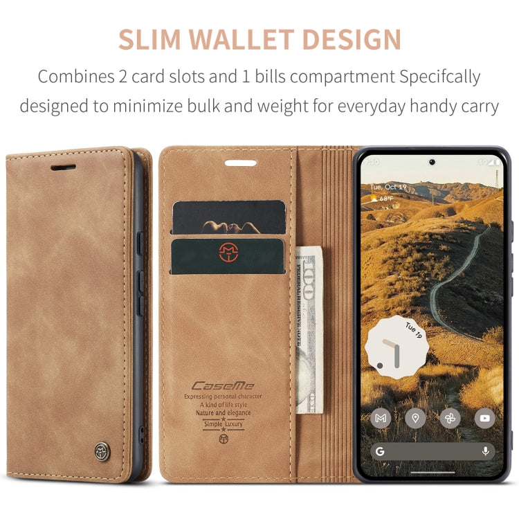 For Google Pixel 9 Pro XL CaseMe 013 Multifunctional Horizontal Flip Leather Phone Case(Brown) - Google Cases by CaseMe | Online Shopping South Africa | PMC Jewellery | Buy Now Pay Later Mobicred