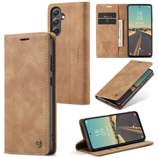 For Samsung Galaxy S23 FE 5G CaseMe 013 Multifunctional Horizontal Flip Leather Phone Case(Brown) - Galaxy S23 FE 5G Cases by CaseMe | Online Shopping South Africa | PMC Jewellery | Buy Now Pay Later Mobicred