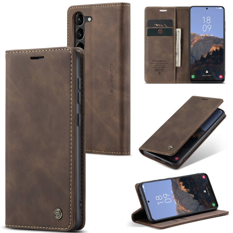 For Samsung Galaxy S24 5G CaseMe 013 Multifunctional Horizontal Flip Leather Phone Case(Coffee) - Galaxy S24 5G Cases by CaseMe | Online Shopping South Africa | PMC Jewellery | Buy Now Pay Later Mobicred