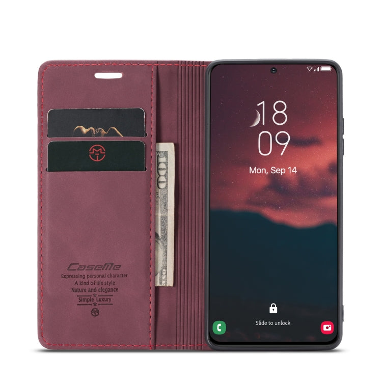 For Samsung Galaxy S24 5G CaseMe 013 Multifunctional Horizontal Flip Leather Phone Case(Wine Red) - Galaxy S24 5G Cases by CaseMe | Online Shopping South Africa | PMC Jewellery | Buy Now Pay Later Mobicred